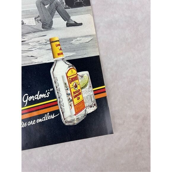 Vintage Gordon’s Gin 1985 Ephemera Wall Art Decor - Picture 3 of 6